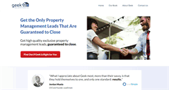 Desktop Screenshot of geekrealestatemarketing.com