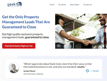 Tablet Screenshot of geekrealestatemarketing.com